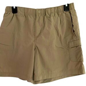 Columbia Outdoor woman’s cargo shorts tan with quick drying fabric medium